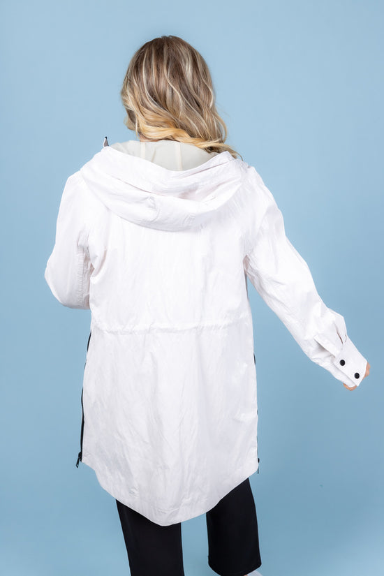 Nikki Jones | Cream Luster Sheen Raincoat