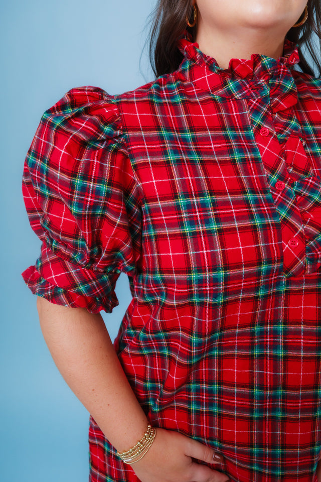 The Sugarplum Plaid Dress