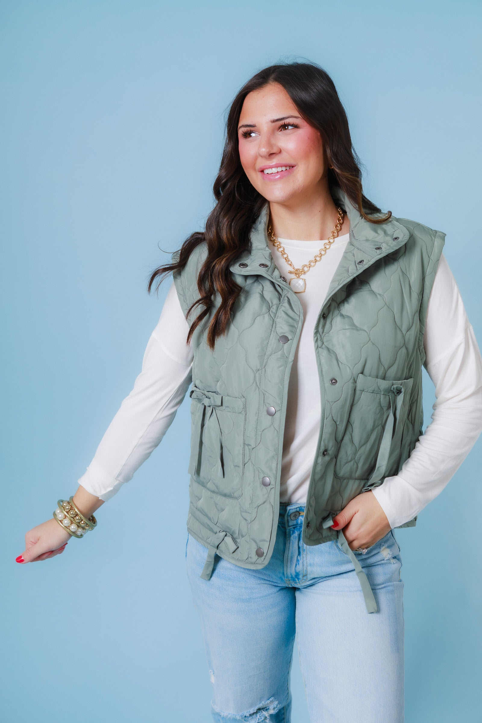 The Detail Quilted Puffer Vest