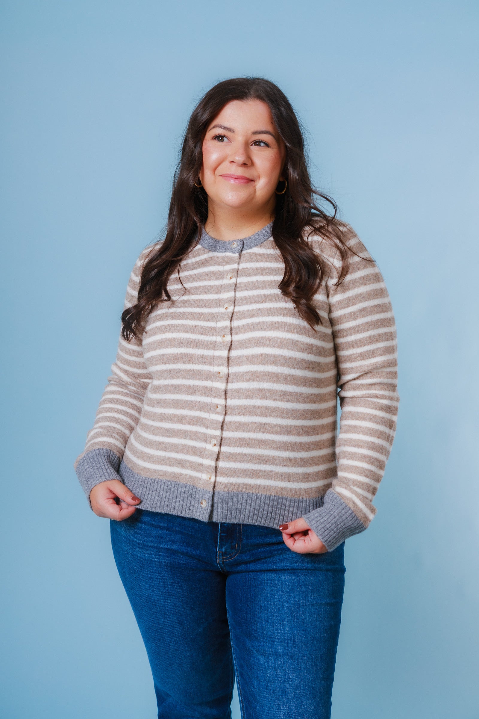 The Crisp and Stripe Cardigan