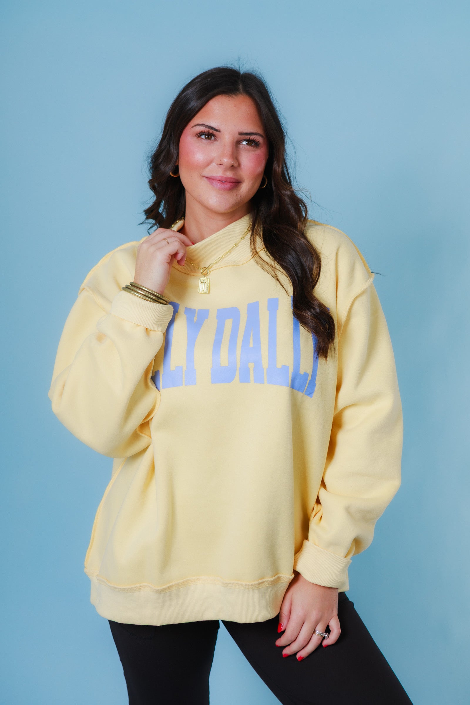 The 'Dilly Dally' Mock-Neck Sweatshirt