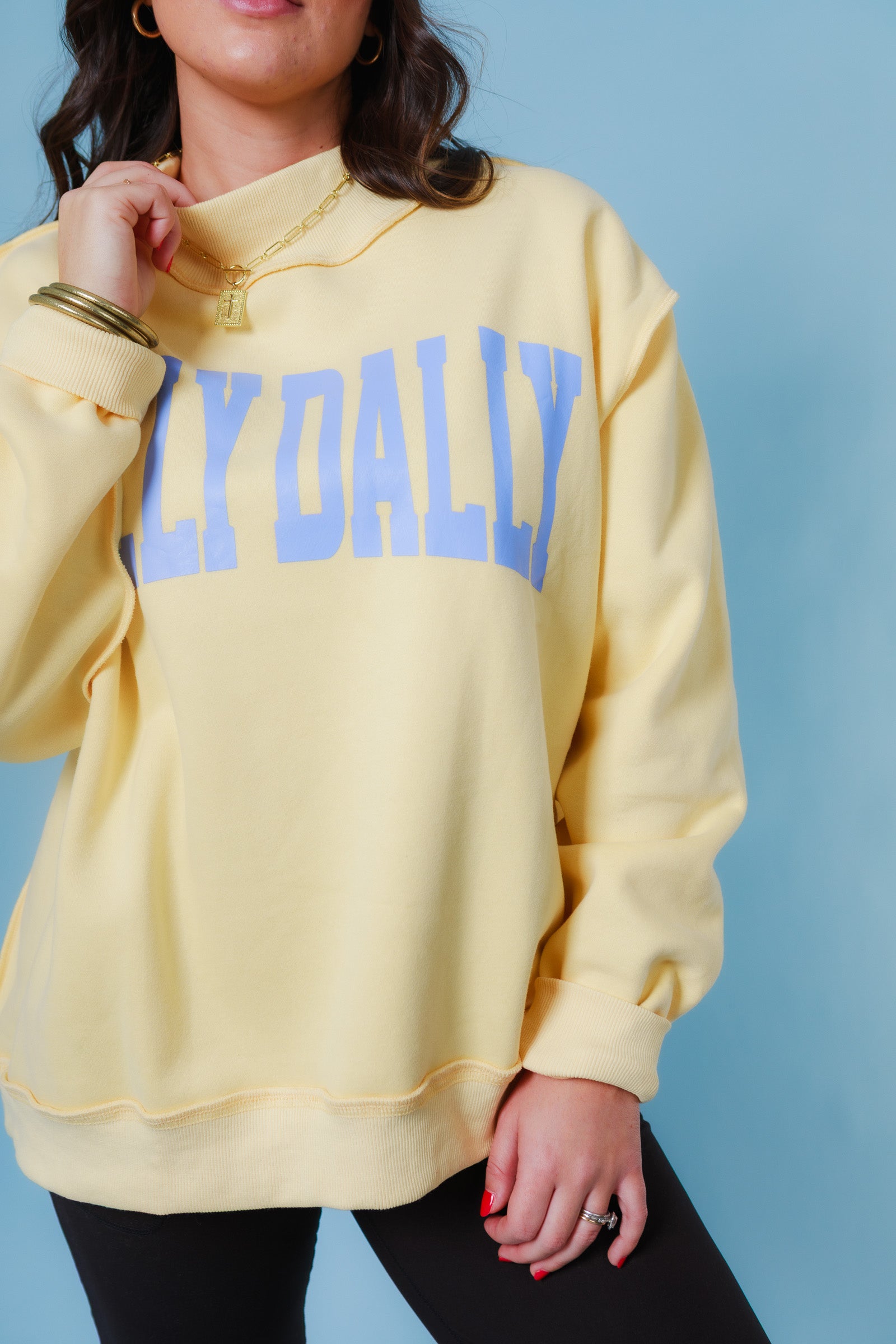 The 'Dilly Dally' Mock-Neck Sweatshirt