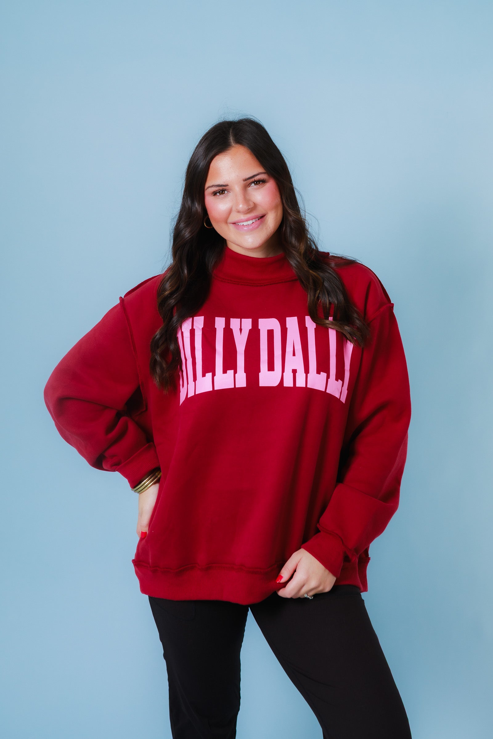 The 'Dilly Dally' Mock-Neck Sweatshirt