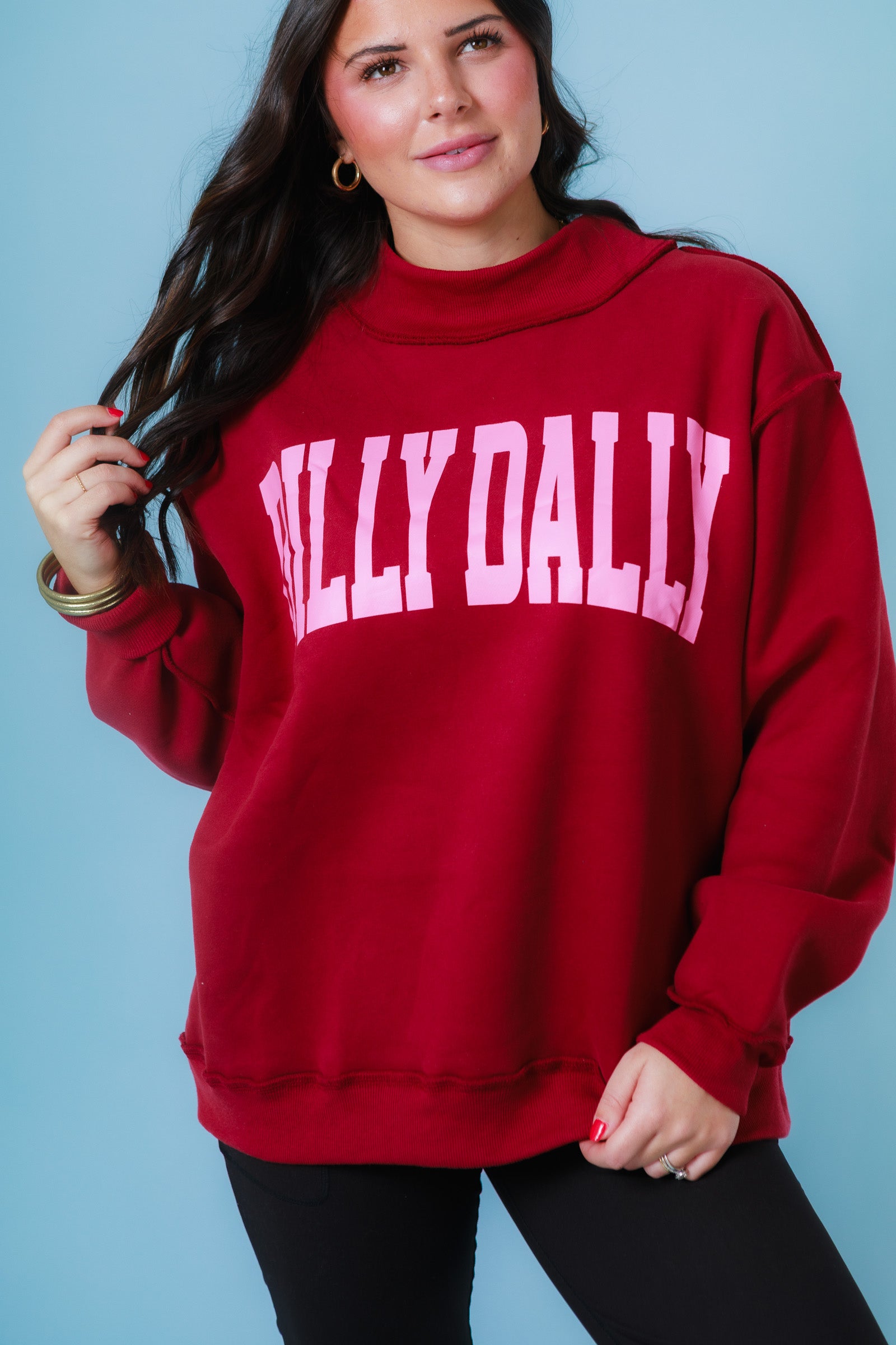 The 'Dilly Dally' Mock-Neck Sweatshirt