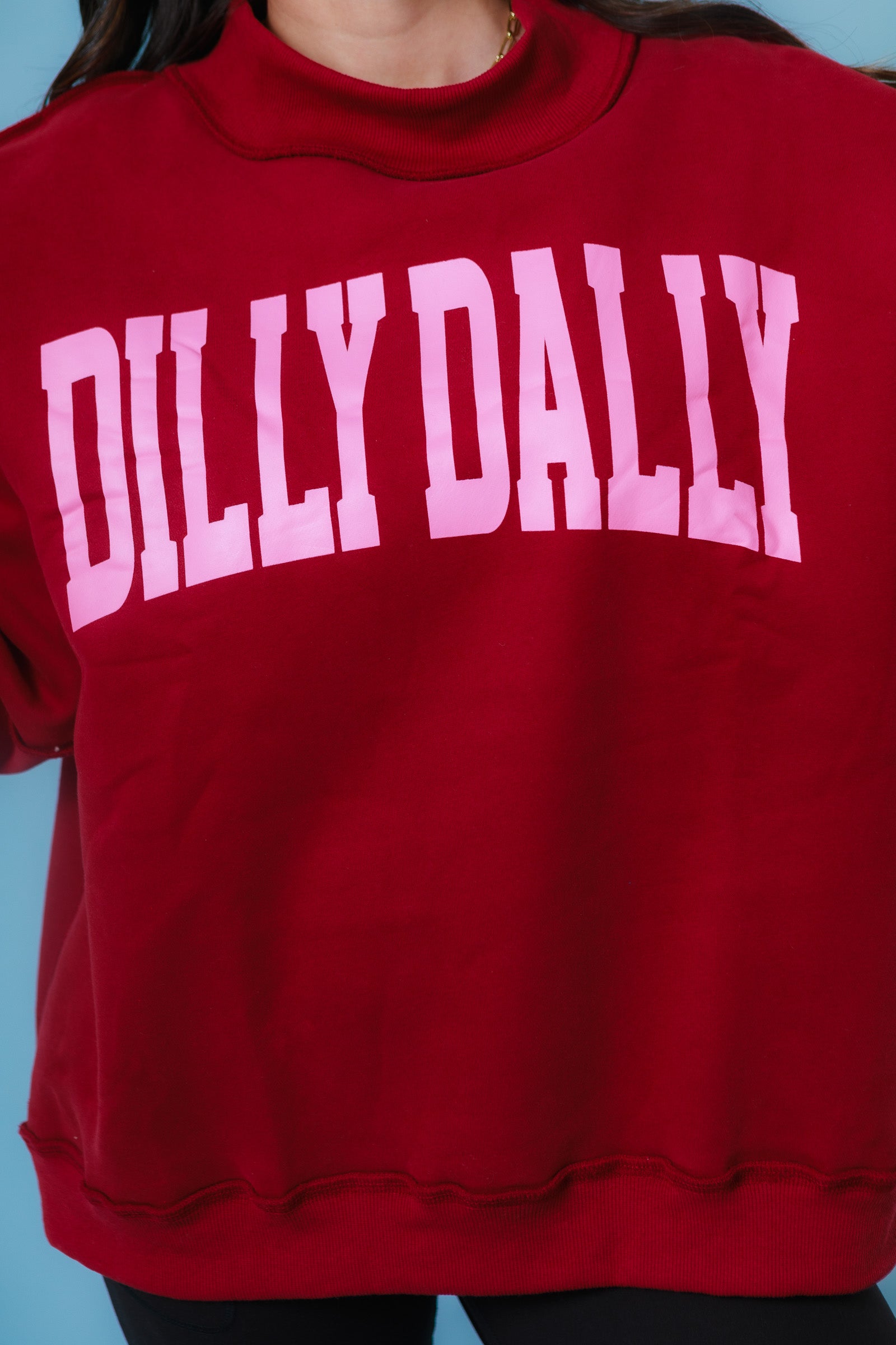 The 'Dilly Dally' Mock-Neck Sweatshirt
