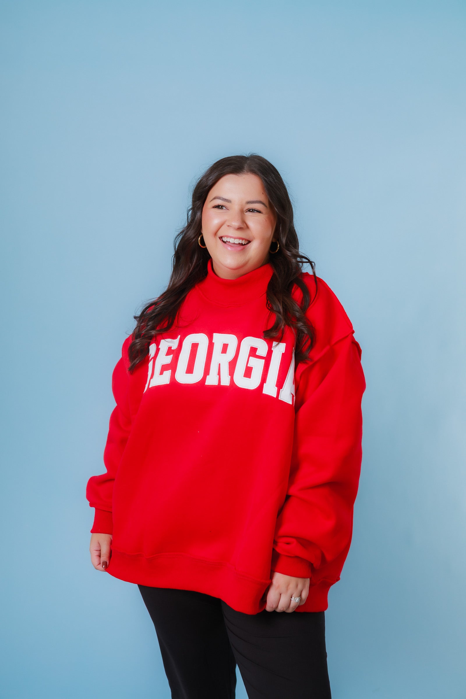Georgia Mock-Neck Sweatshirt