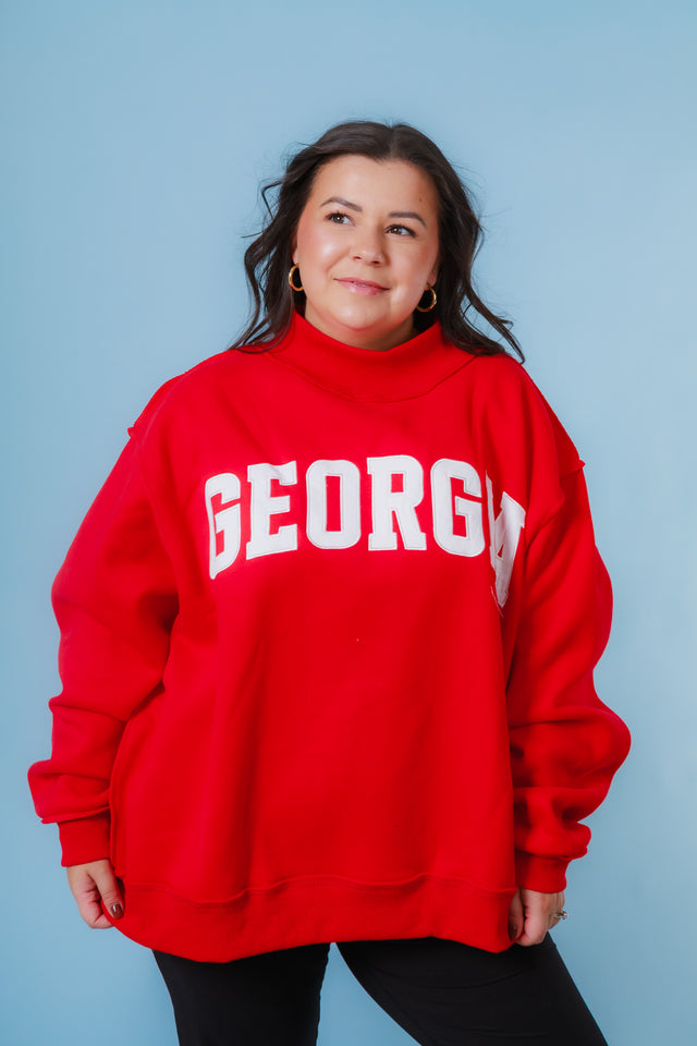 Georgia Mock-Neck Sweatshirt