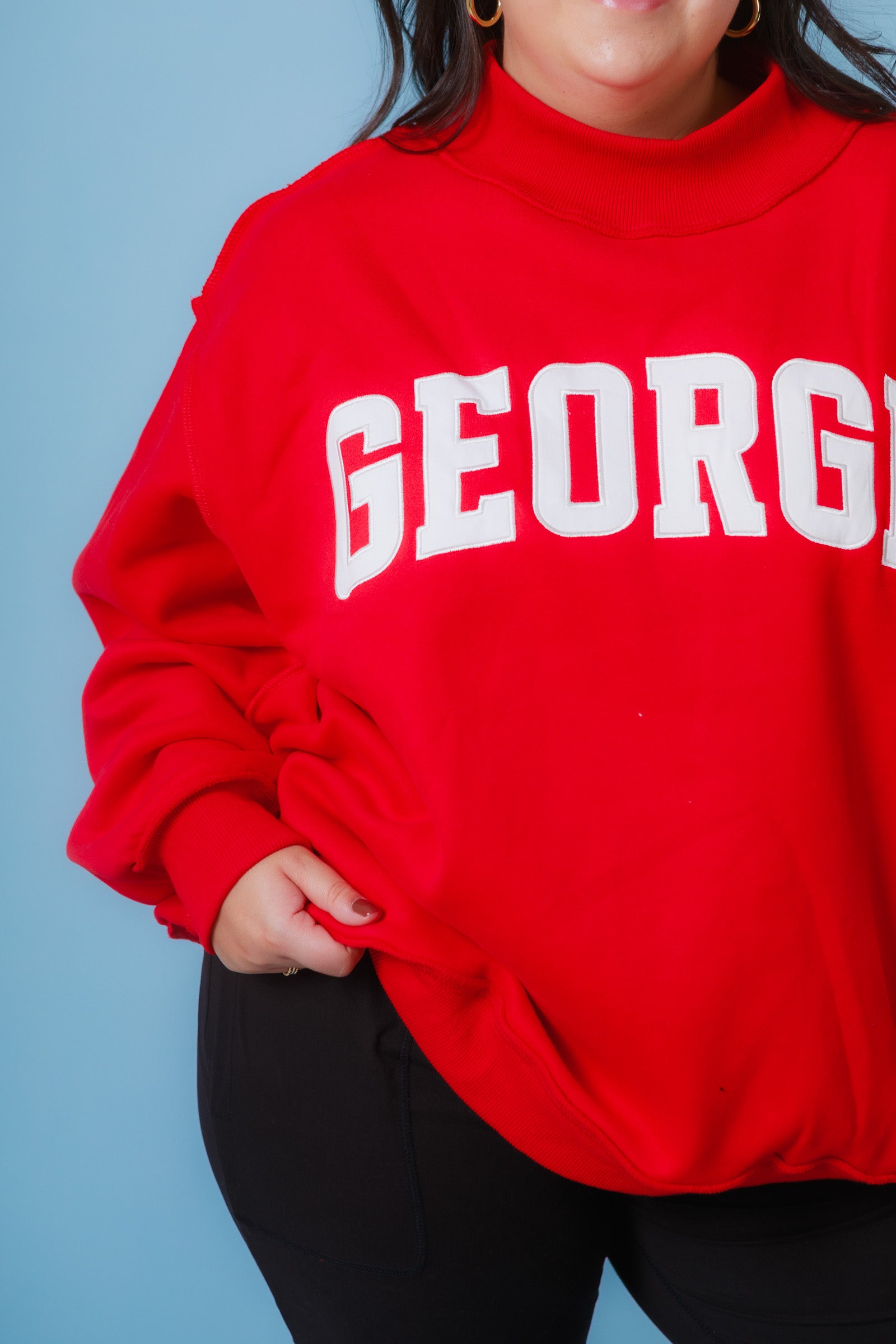 Georgia Mock-Neck Sweatshirt