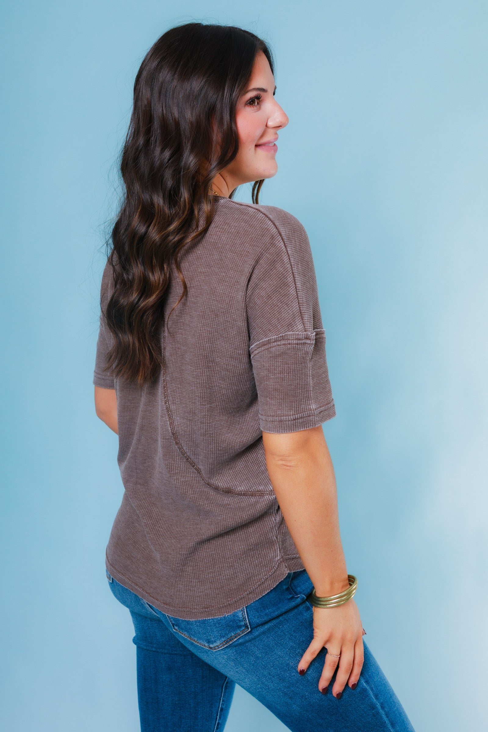 The Stonewash Waffle Knit Tee