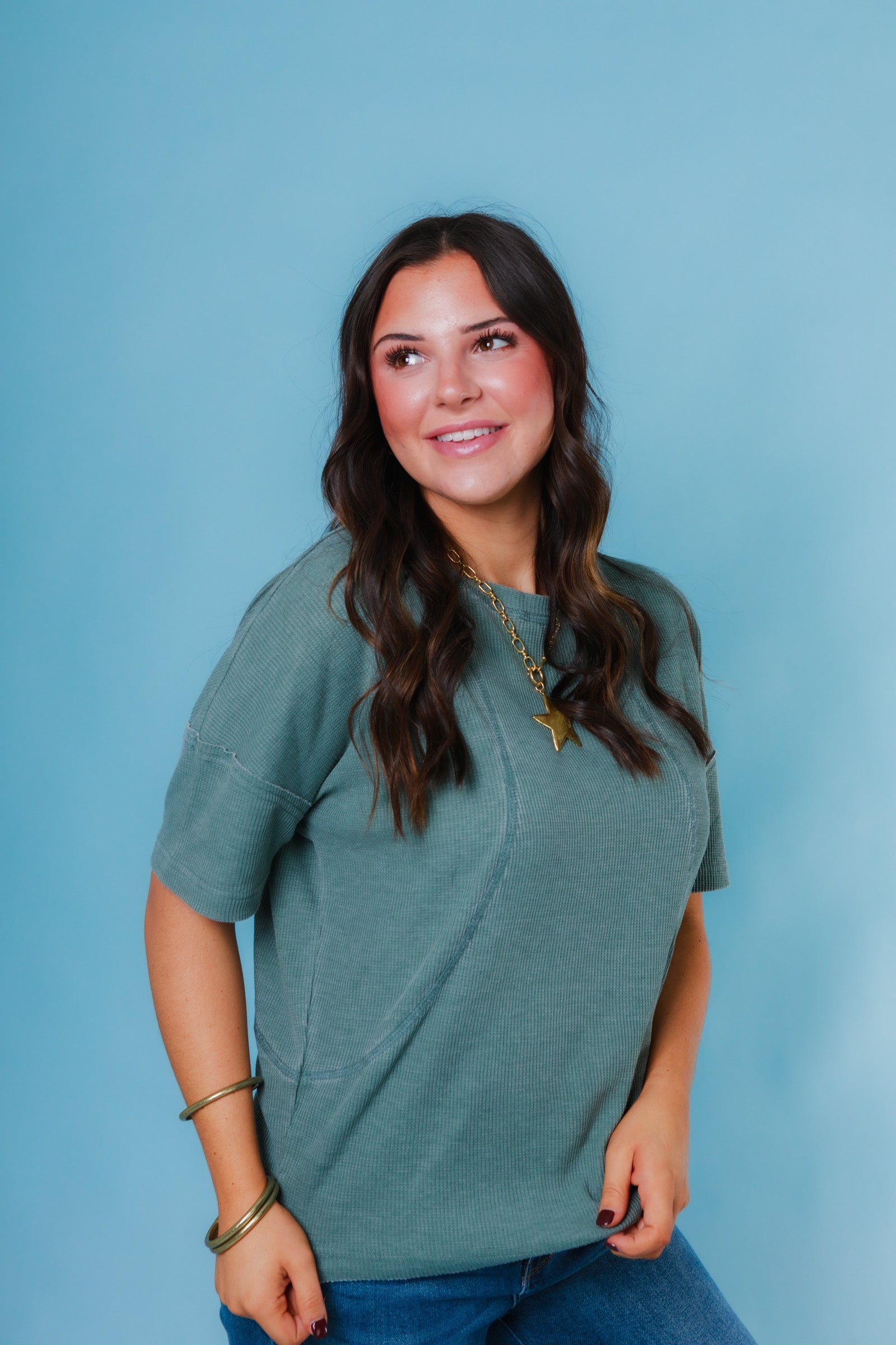 The Stonewash Waffle Knit Tee