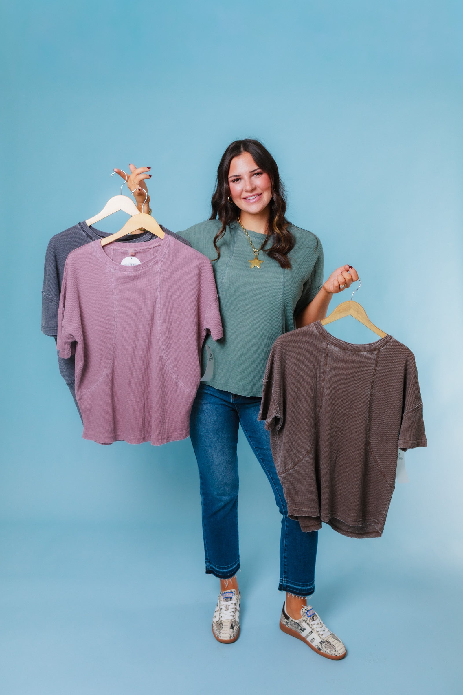 The Stonewash Waffle Knit Tee