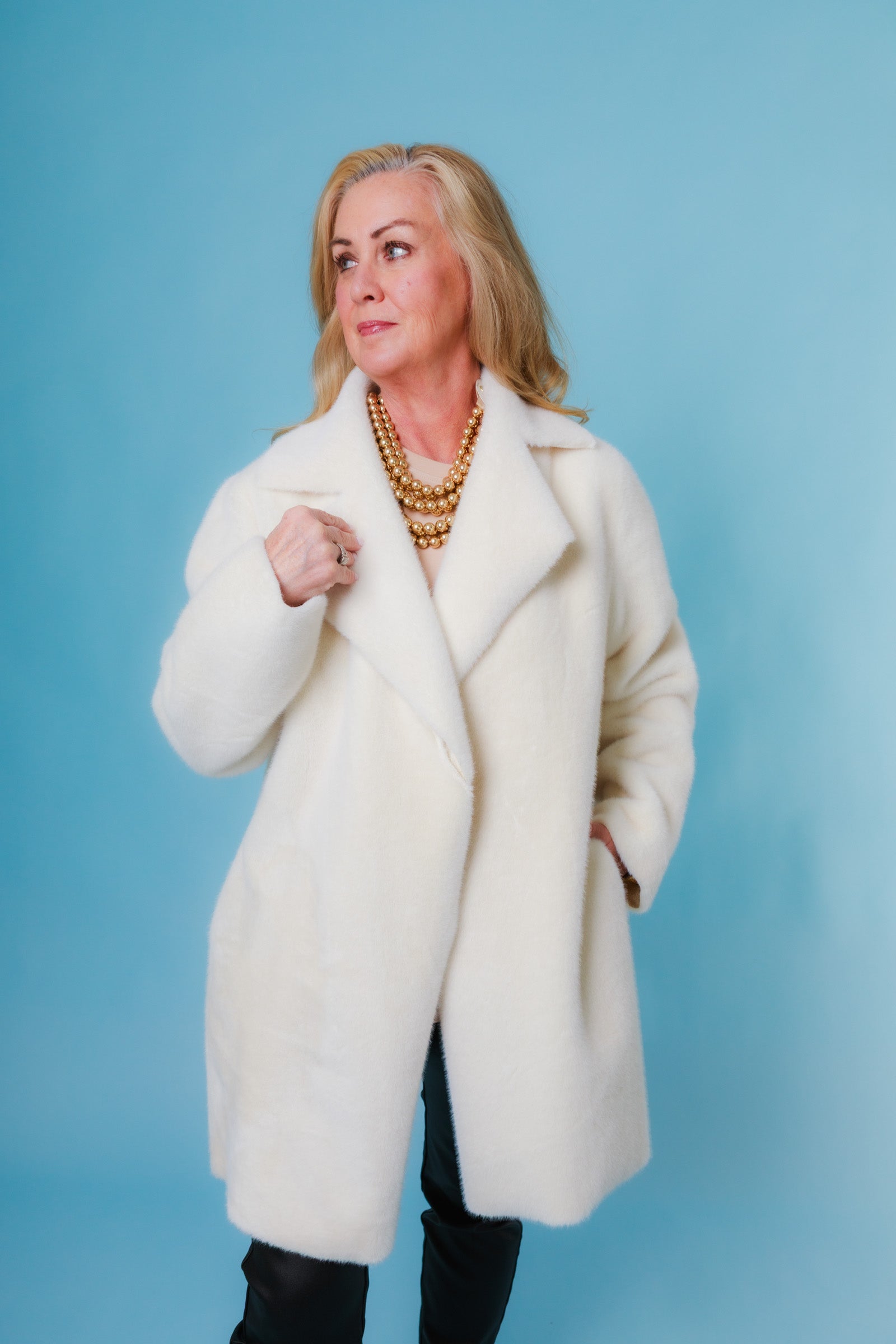 Ivy Jane | Faux Fur Suede Coat