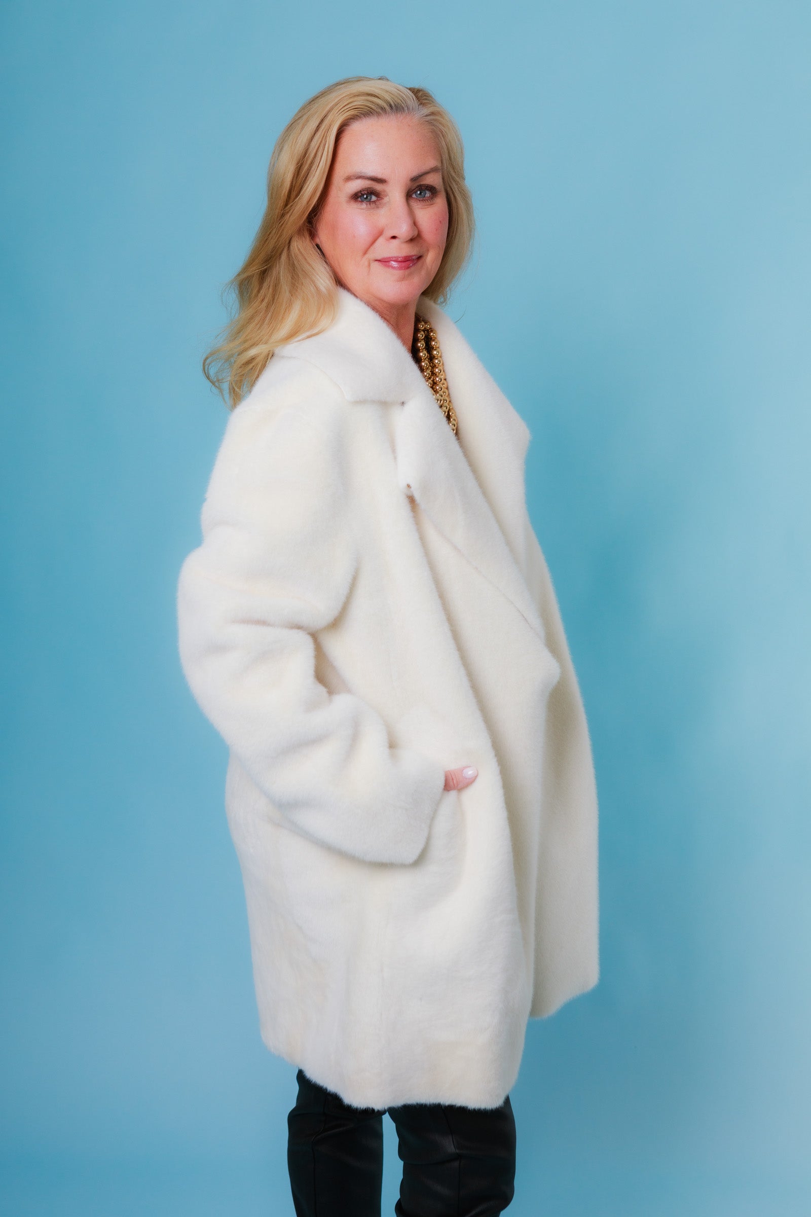 Ivy Jane | Faux Fur Suede Coat