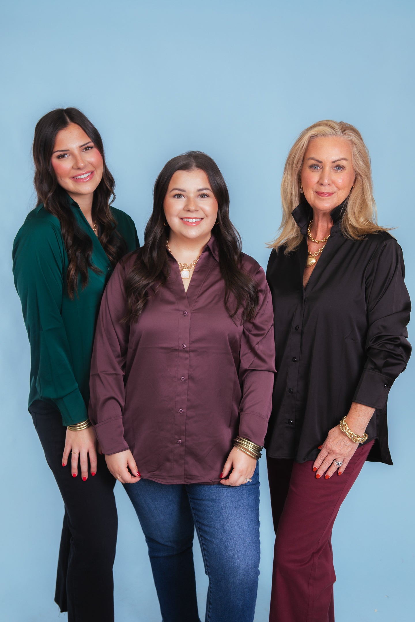 The Satin Button Up Top