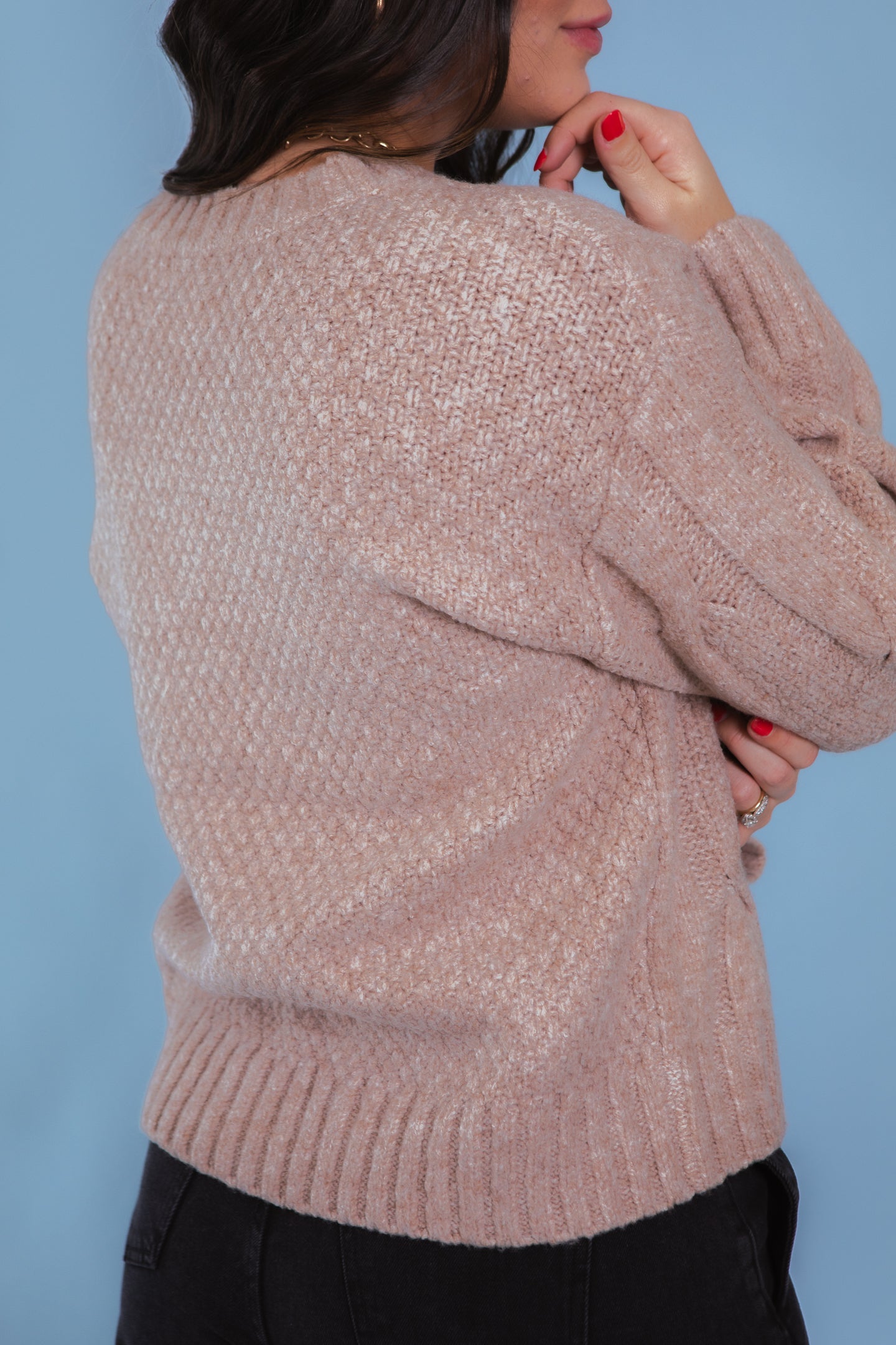 Tribal | Cable-Knit Textured Crewneck Sweater