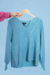 Tribal | Mandarin Collar Long Puff Sleeve Sweater