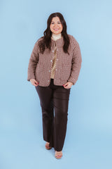 Cozy Charm Gingham Quilted Jacket
