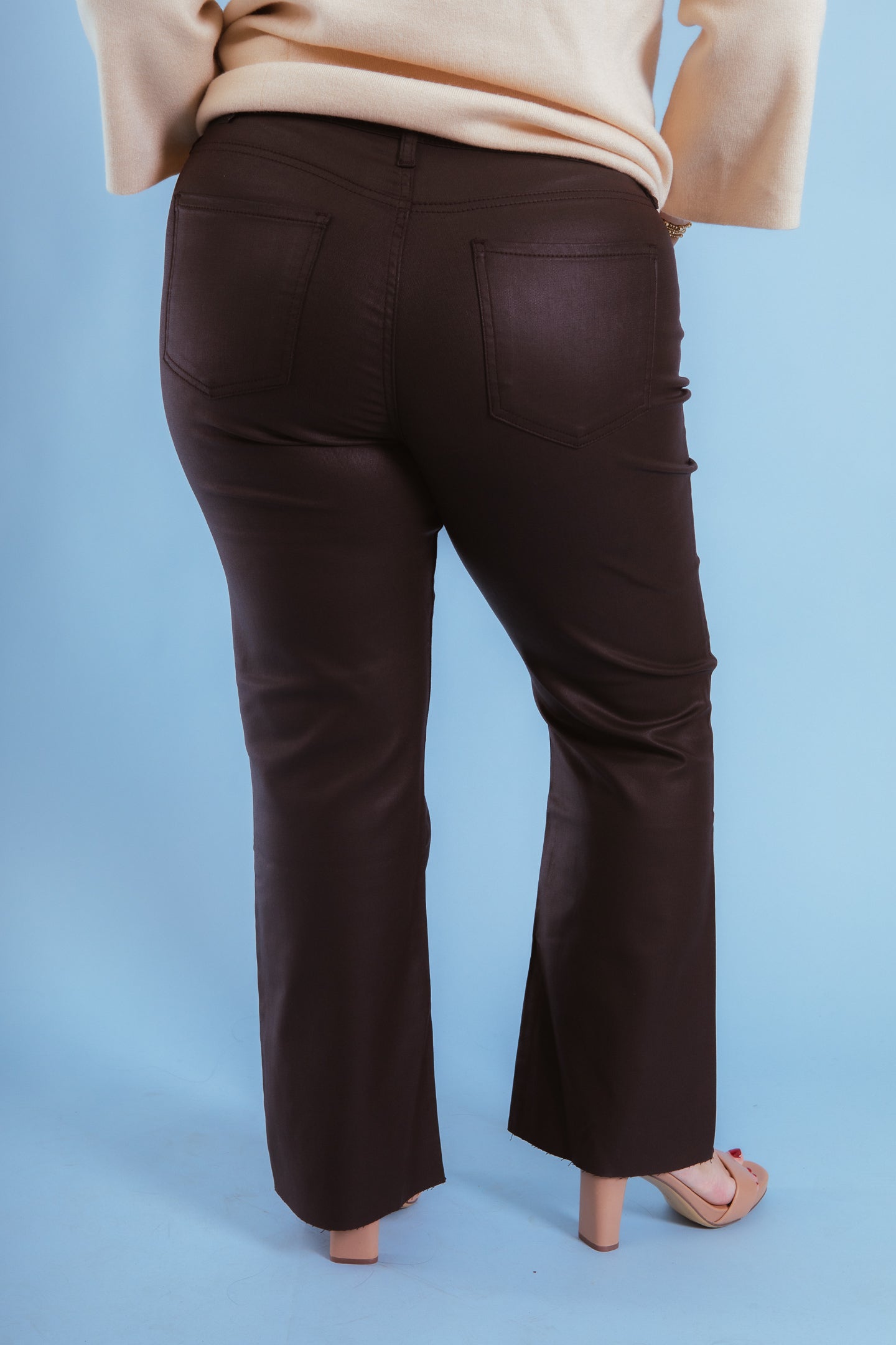 Kut from the Kloth | Kelsey Coated High Rise Ankle Flare