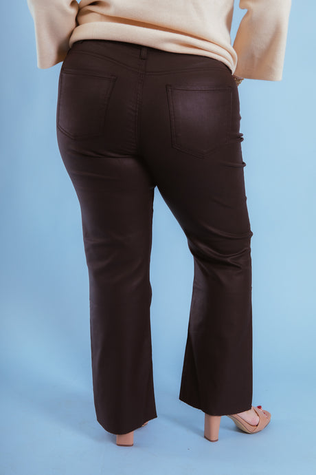 Kut from the Kloth | Kelsey Coated High Rise Ankle Flare