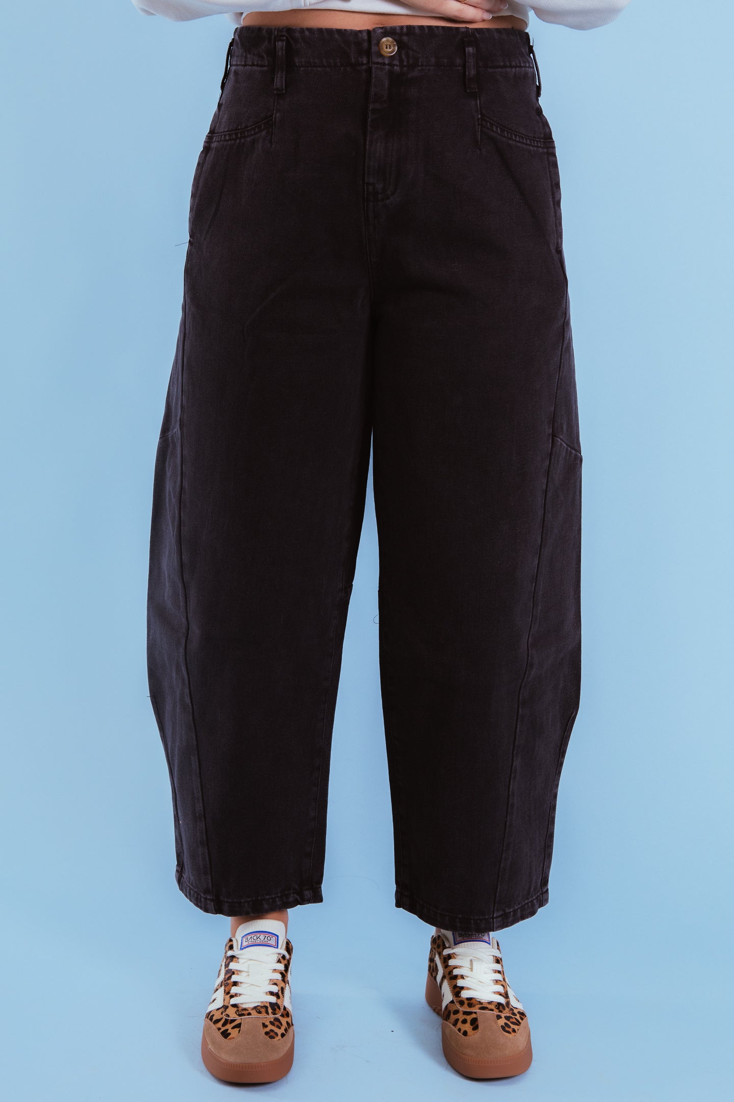 Patchwork Chic High-Waist Denim