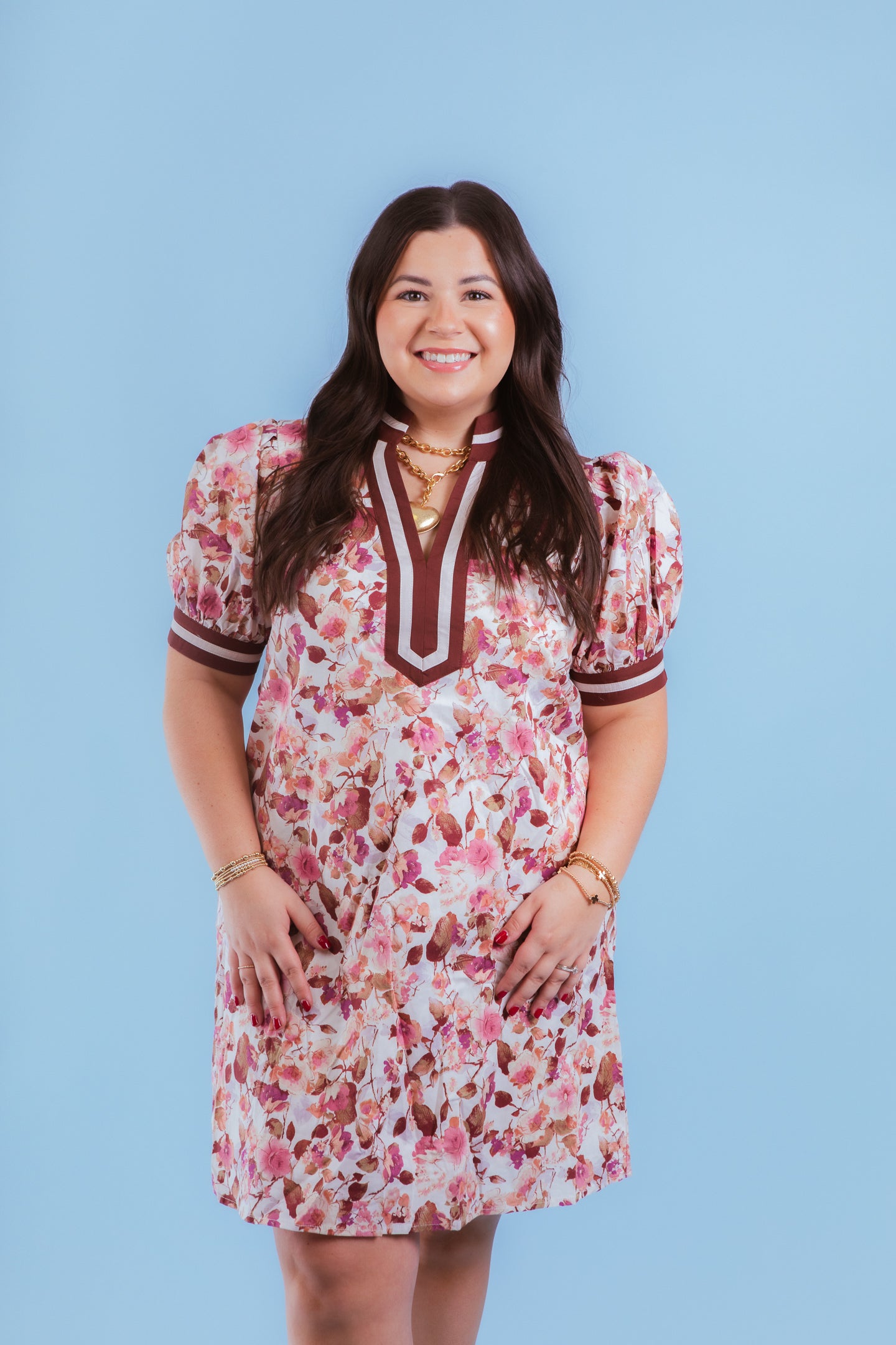 Blooming Grace Floral Mini Dress