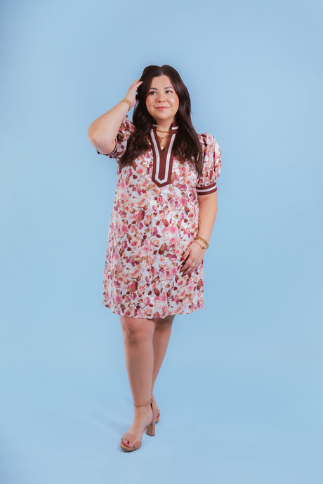 Blooming Grace Floral Mini Dress