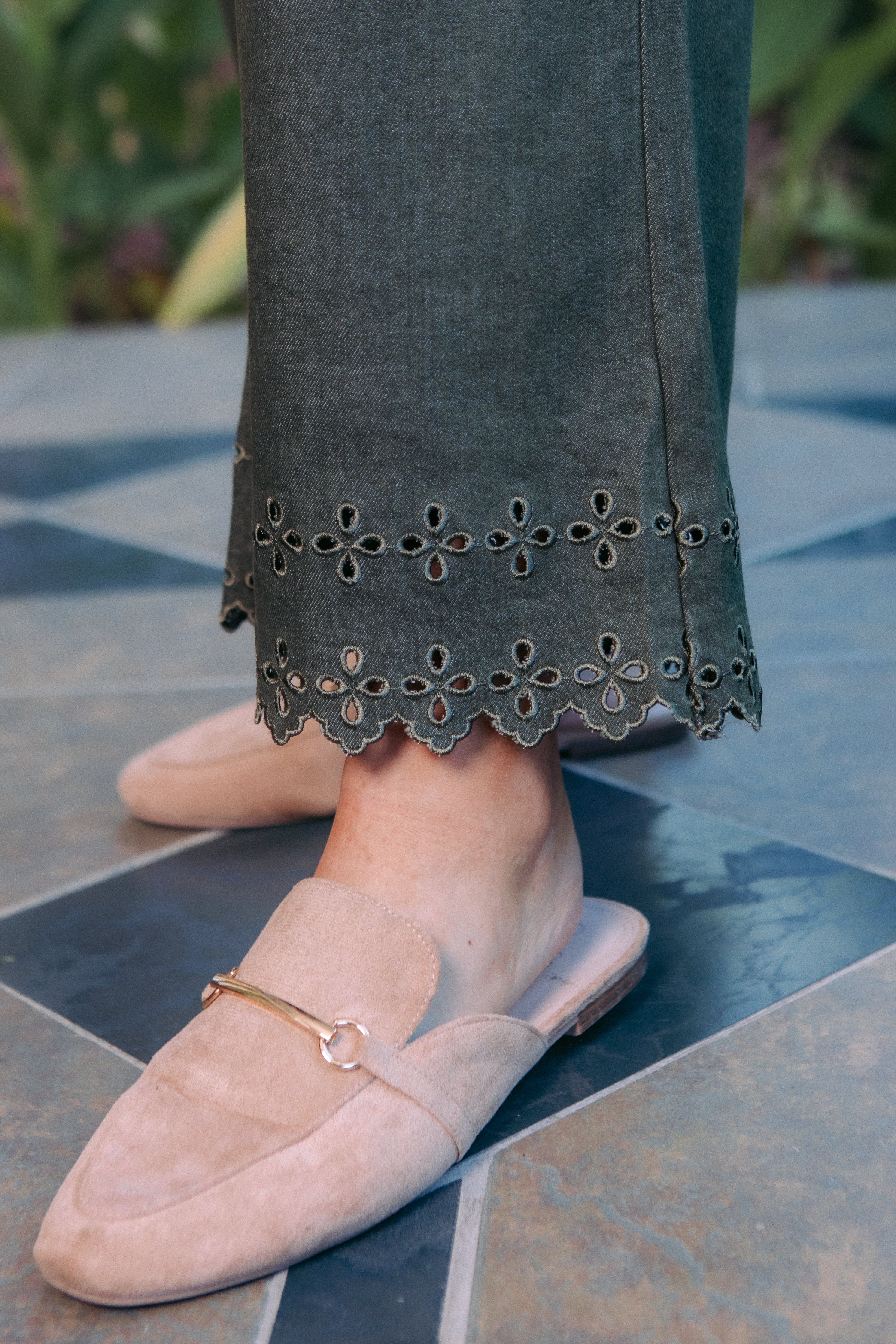 The Floral Hem Pants