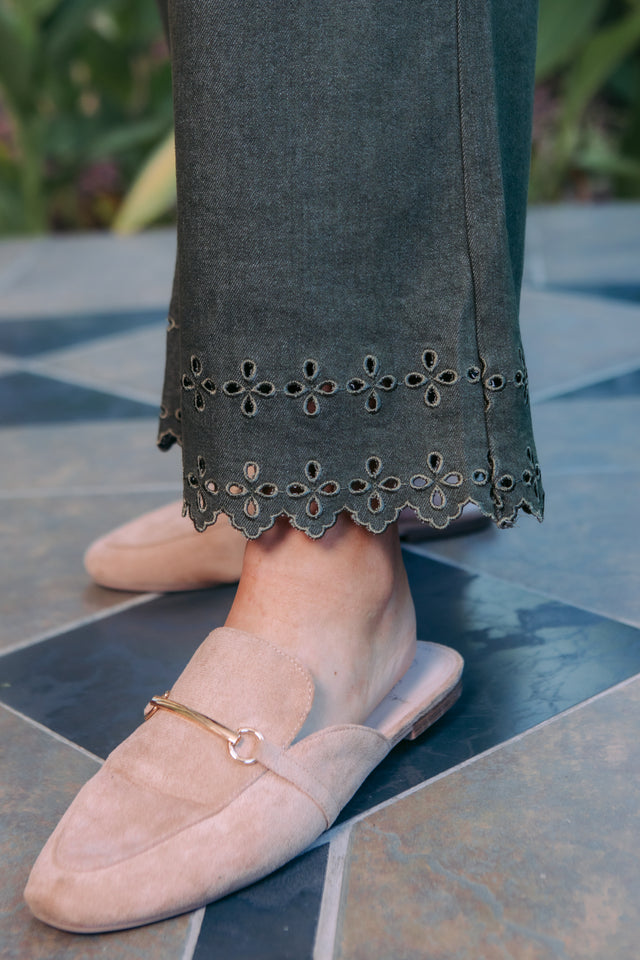 The Floral Hem Pants