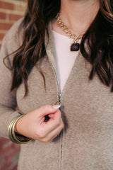 Heavenly-Luxe Zip Front Hooded Cardigan with Pockets