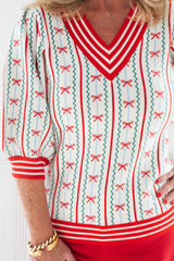 Mary Square | Faith in a Bow Sweater- Ivory
