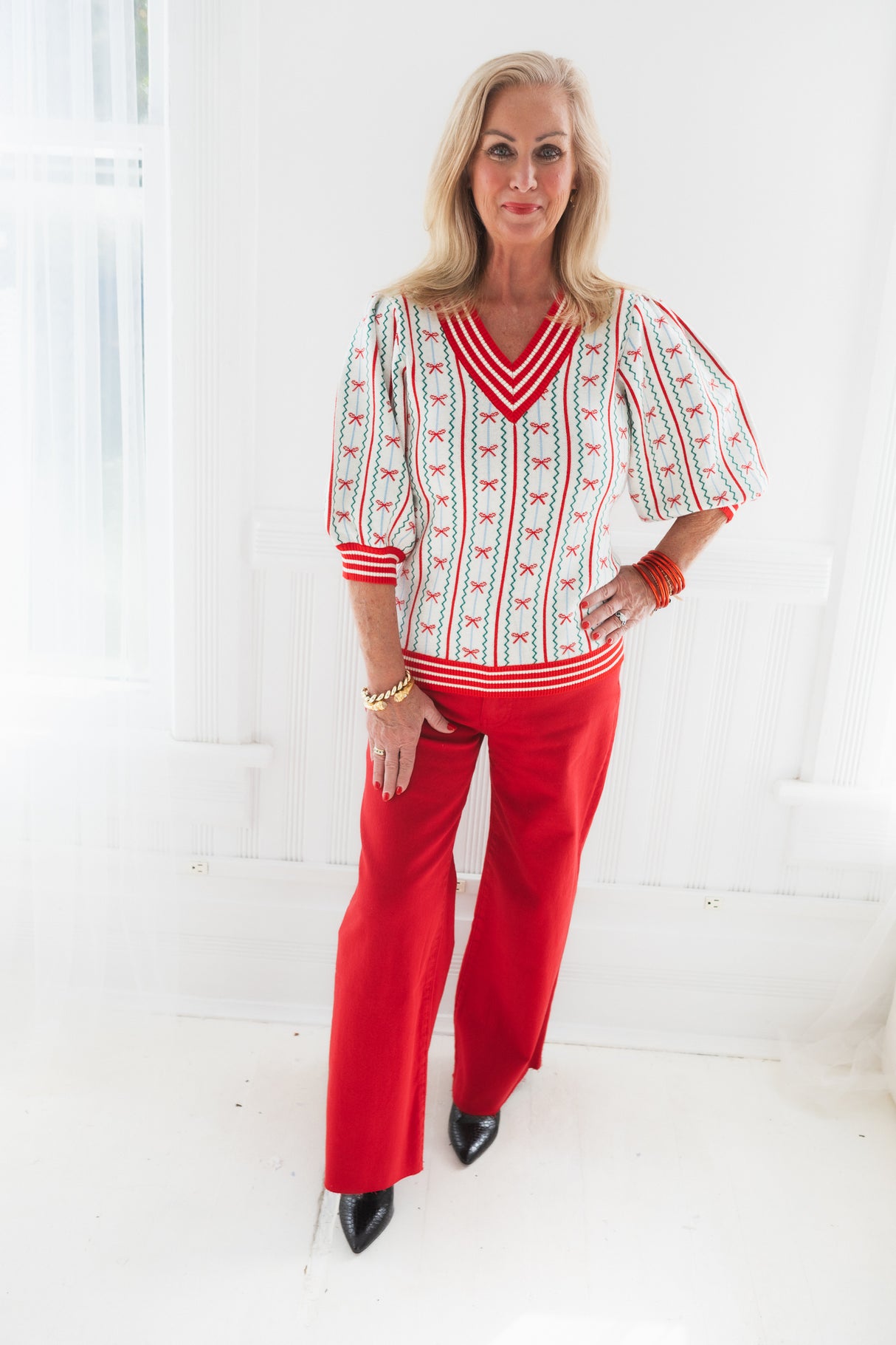 Mary Square | Faith in a Bow Sweater- Ivory