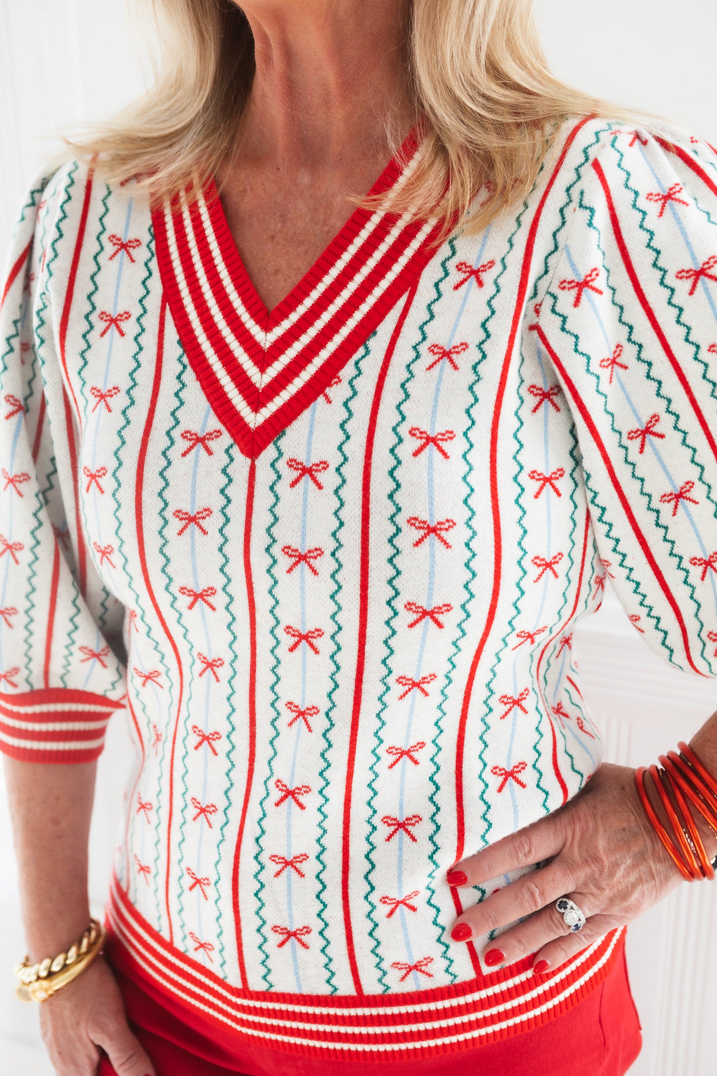 Mary Square | Faith in a Bow Sweater- Ivory