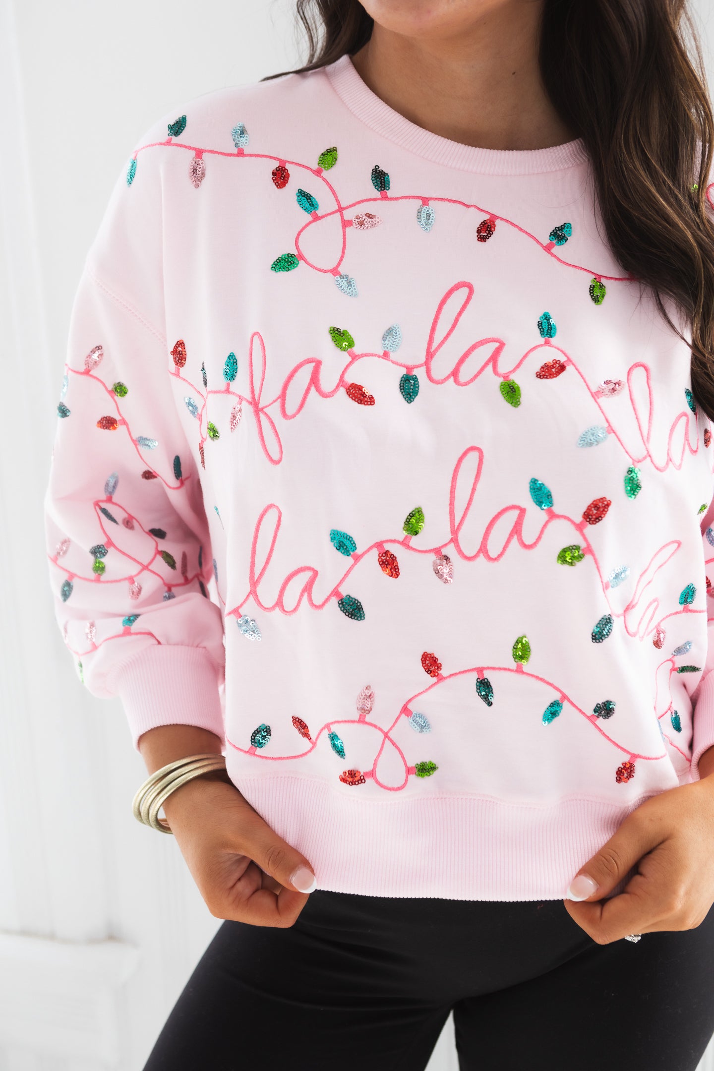 Mary Square | Millie Fa La La Lights Sweatshirt