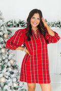 Mudpie | Red Babs Balloon Sleeve Dress
