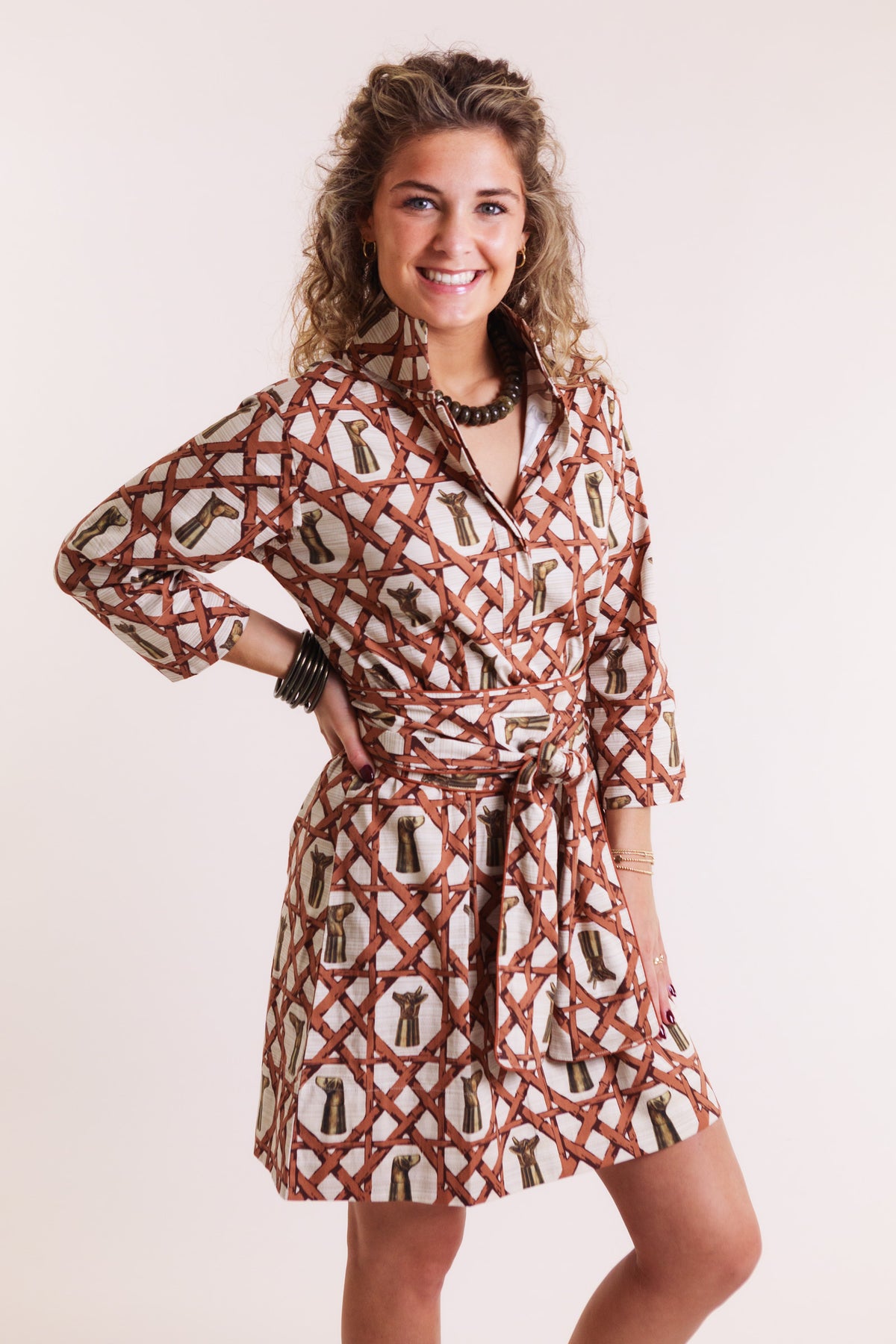 The Arden Dress in Whiskey & Wicker
