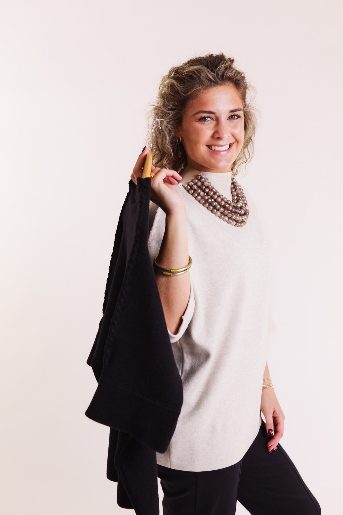 Heavenly-Luxe Stitch Detail Funnel Neck Sweater