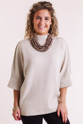 Heavenly-Luxe Stitch Detail Funnel Neck Sweater