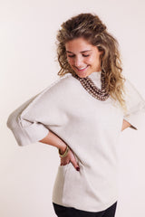 Heavenly-Luxe Stitch Detail Funnel Neck Sweater