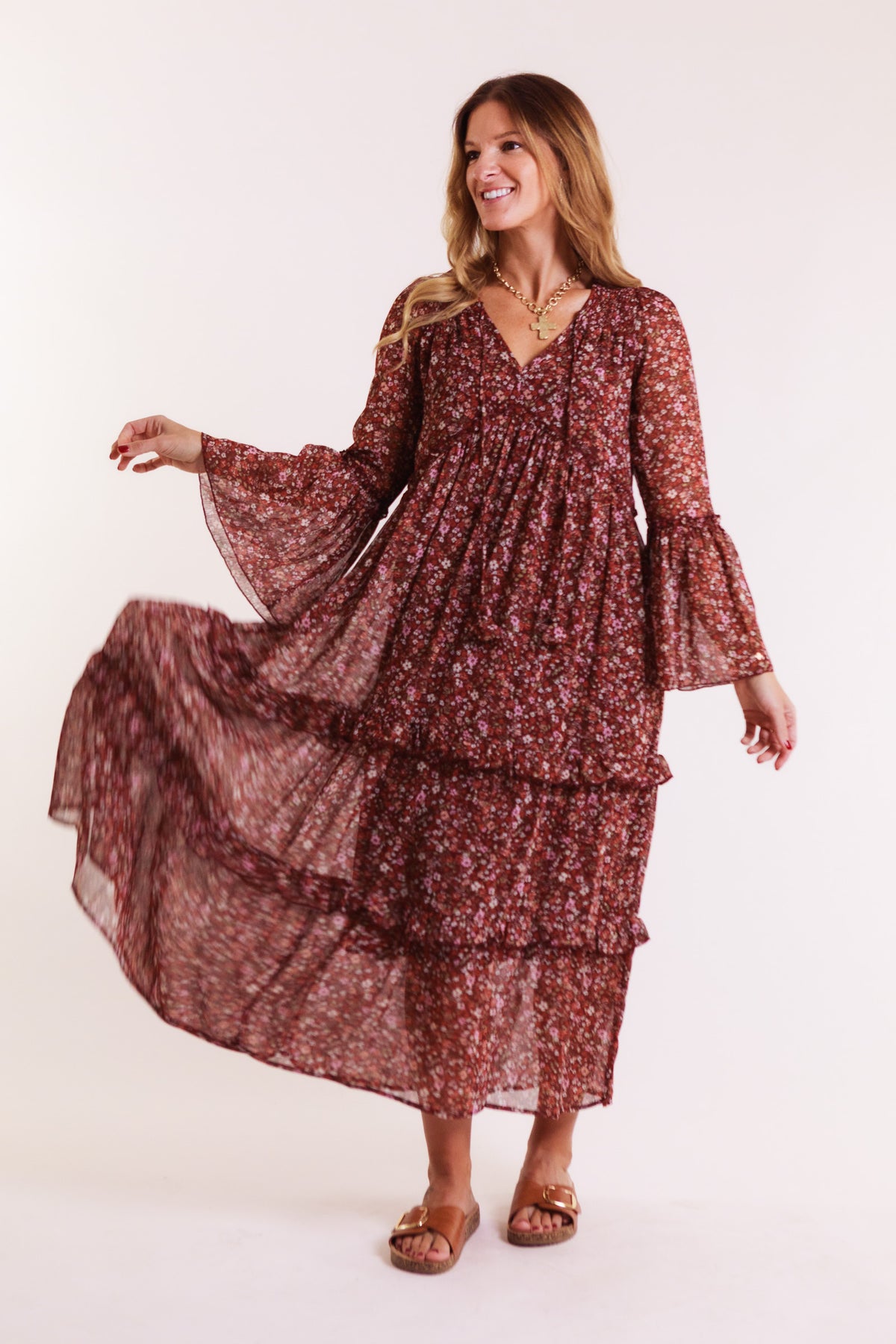 The Elara Floral Midi