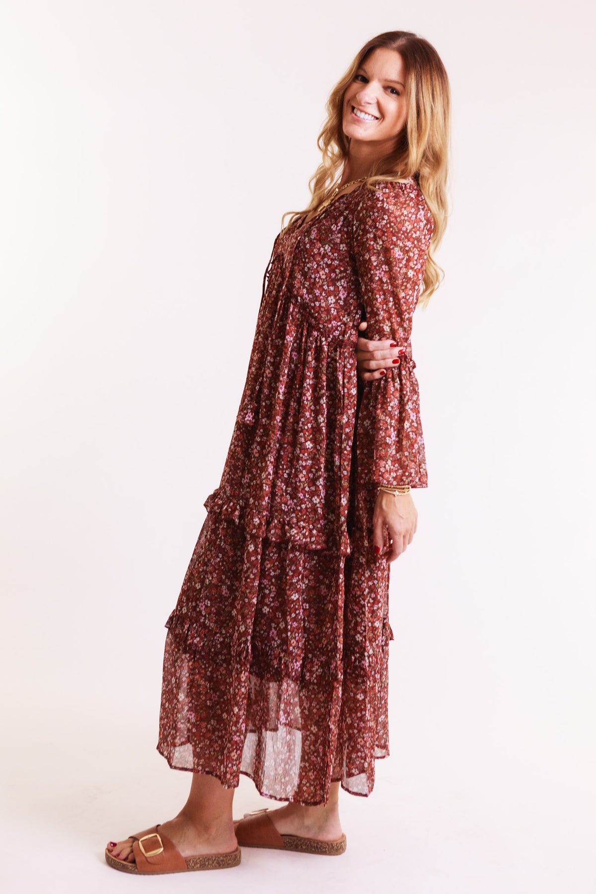 The Elara Floral Midi