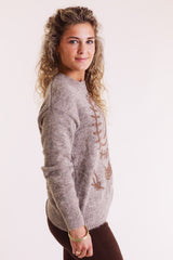 Beaumont Sweater with Tonal Embroidery