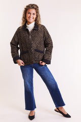 Reversible Print Quilt Puffer Coat
