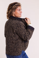 Reversible Print Quilt Puffer Coat