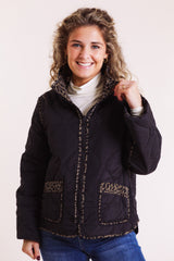 Reversible Print Quilt Puffer Coat
