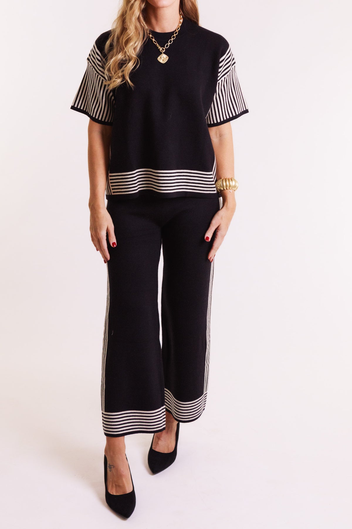 The Merryn Striped Knit Set