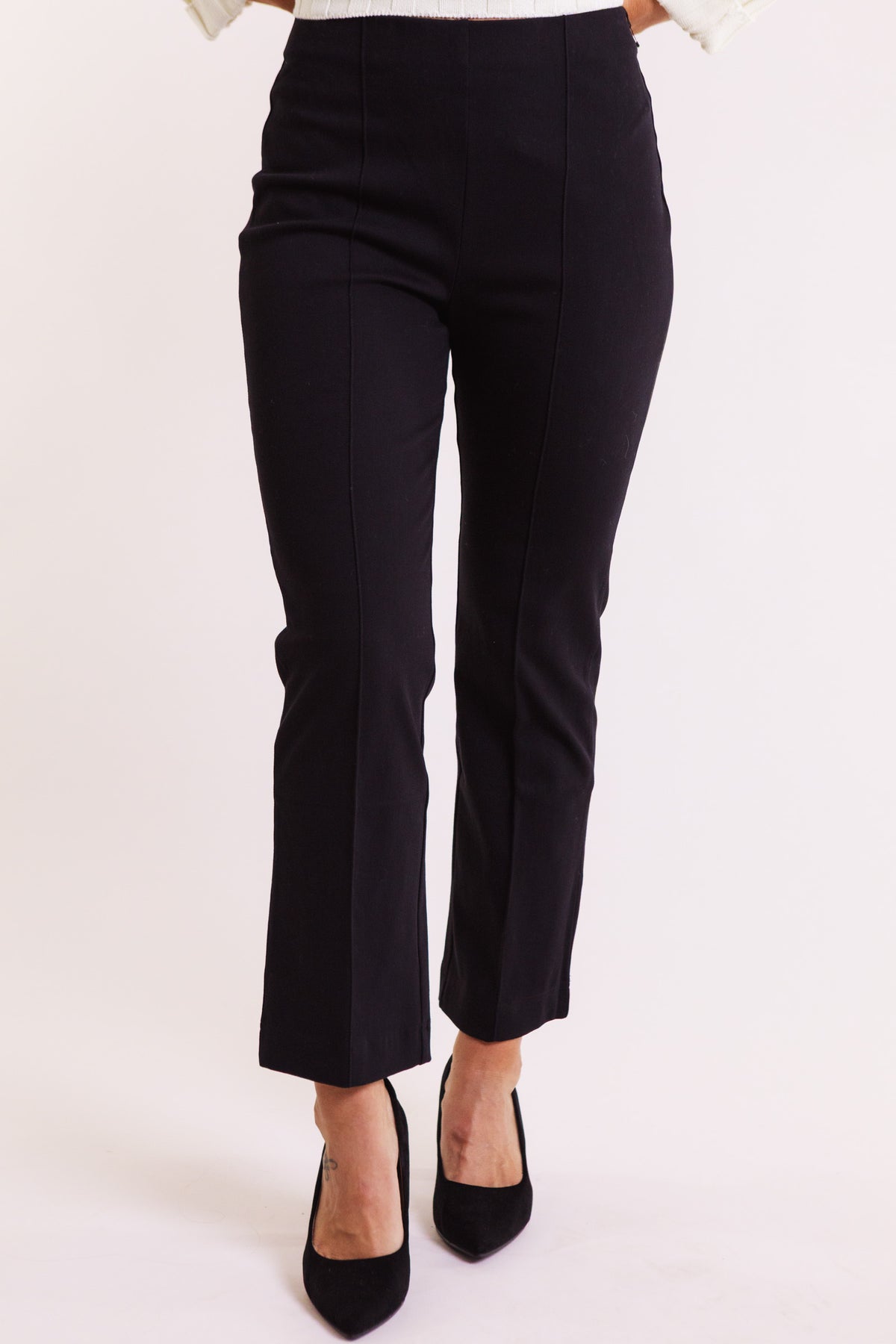 Knit Denim Kick Flare