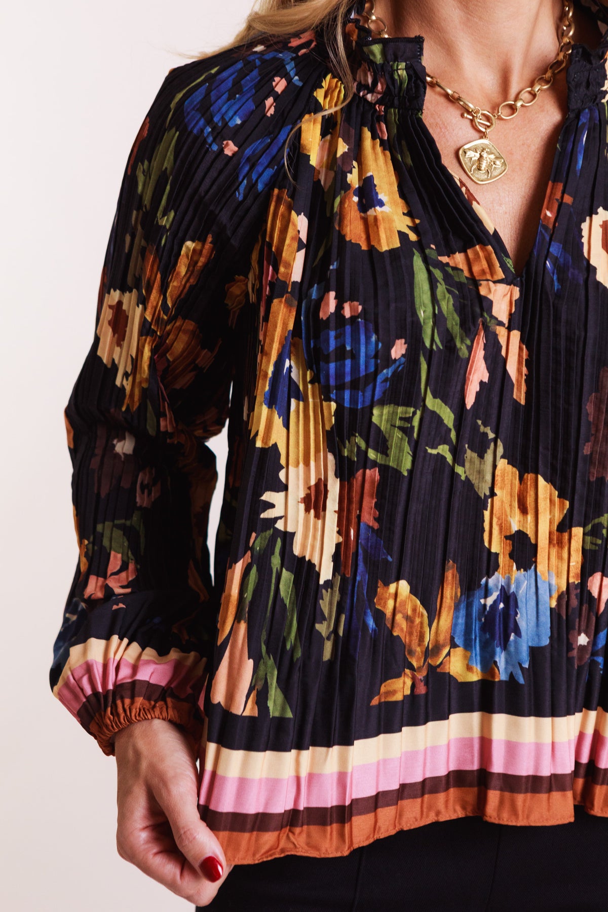 The Delaney Pleated Top