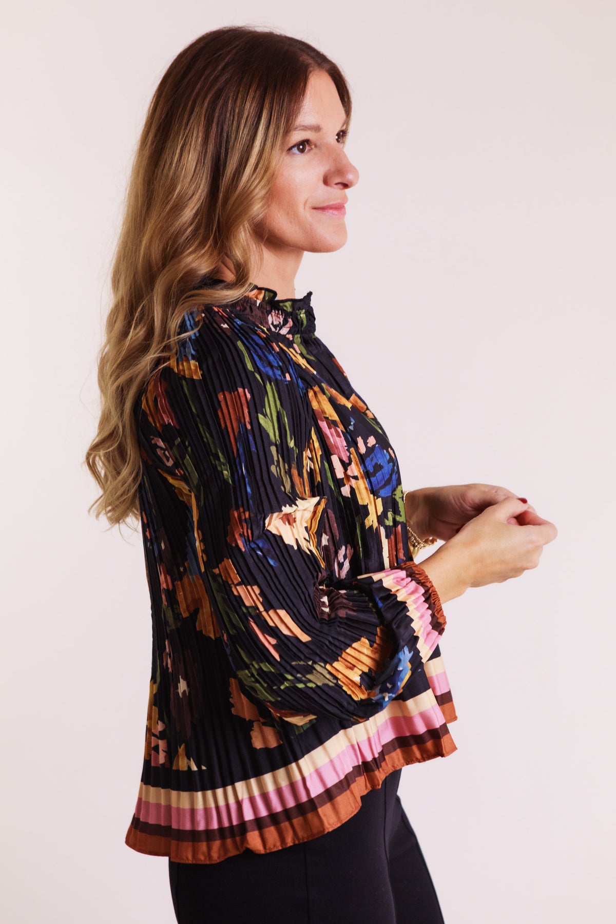 The Delaney Pleated Top