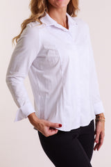 Knit Mix Hidden Placket Shirt