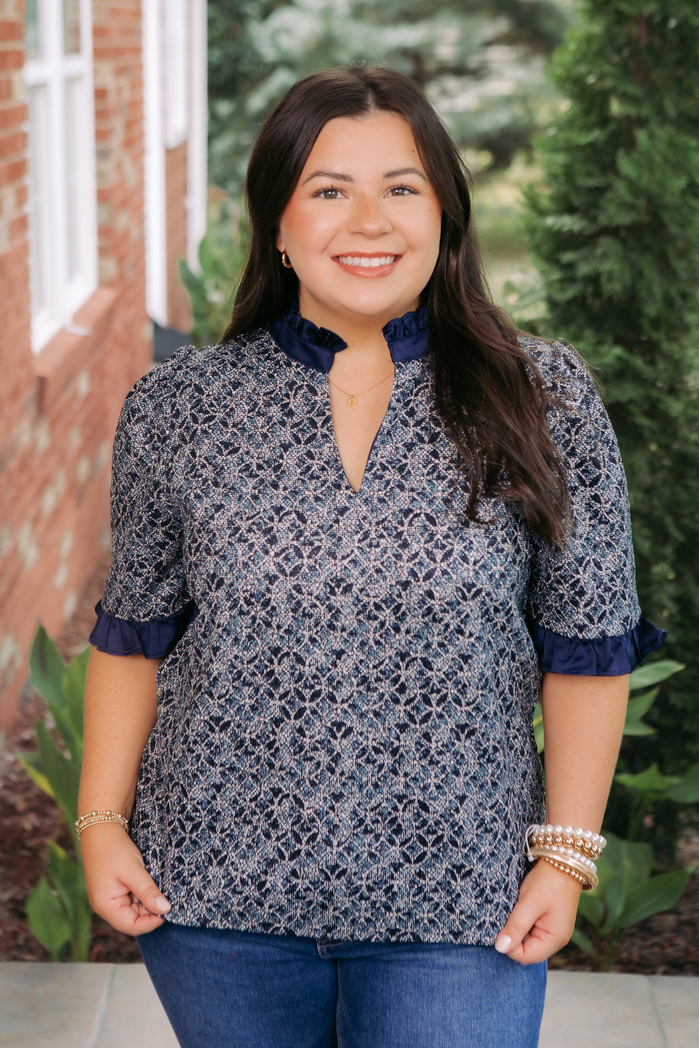 Effortless Elegance Ruffle Textured Top